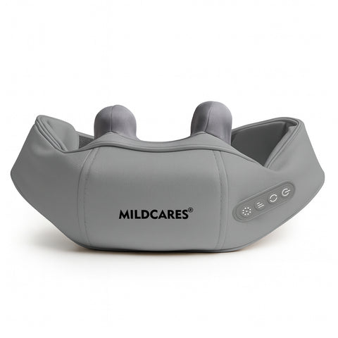 MildCares Rechargeable 4D Shiatsu Neck & Shoulder Massager with Heat Therapy – Ideal for Neck, Shoulders & Back