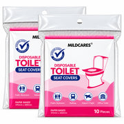 MildCares Disposable Toilet Seat Covers –- 20 Units