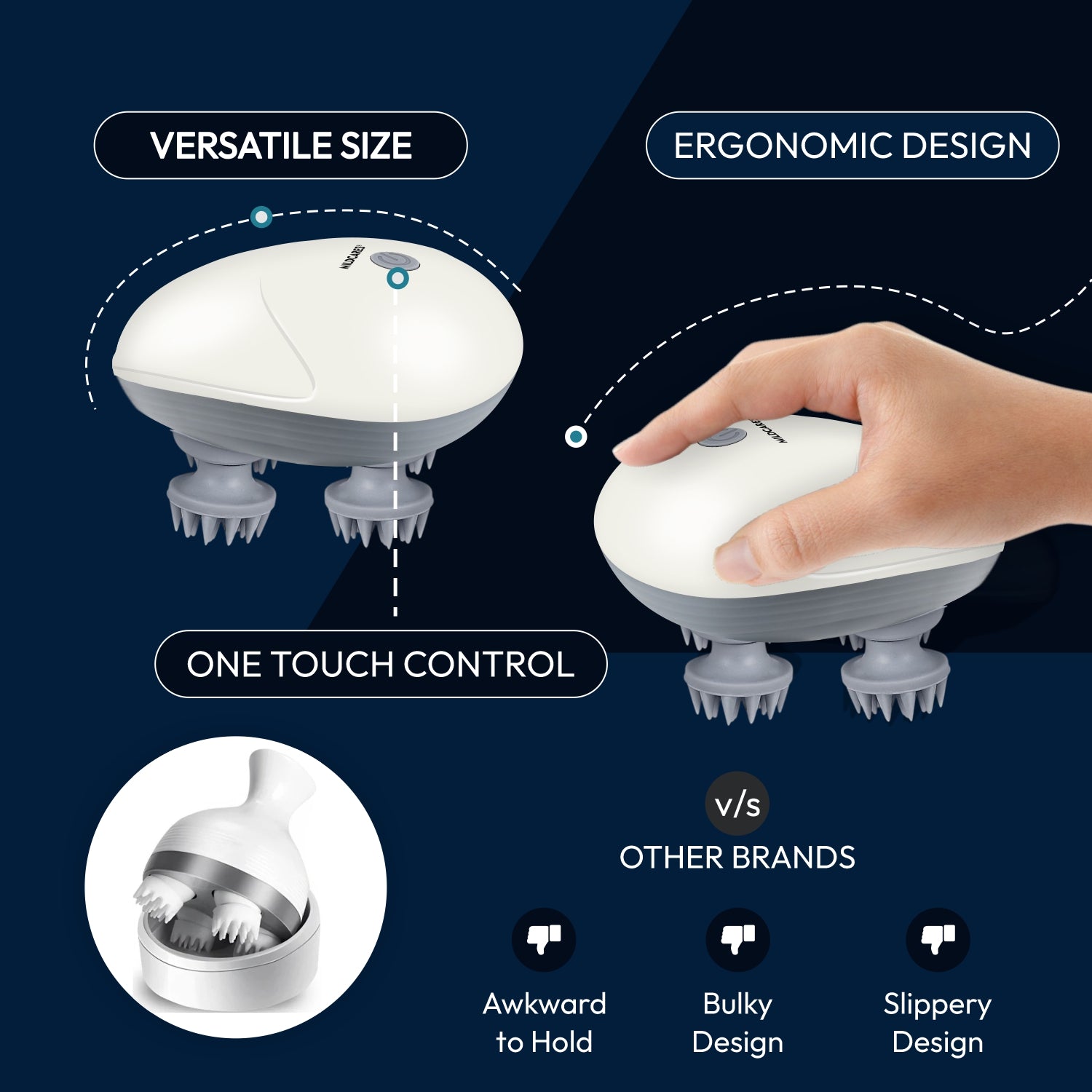 S1 Pro Smart Electric Head Massager –  Portable & Rechargeable