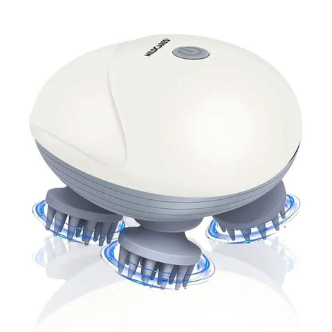 MildCares Smart Scalp Massager | Rechargeable & Portable Head Massager with 4 Rotating Nodes for Hair Growth, Relaxation & Stress Relief Massager