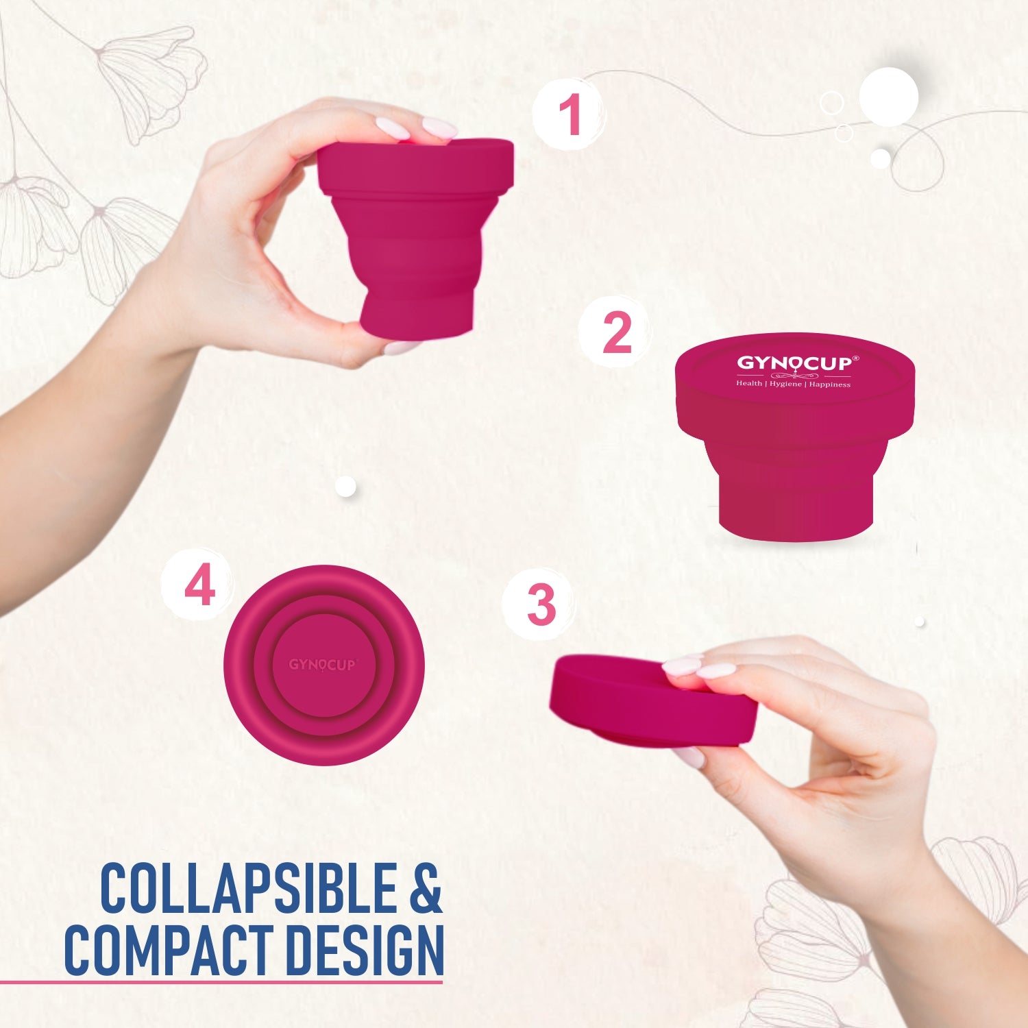 Foldable Container for Menstrual Cup Sanitizing